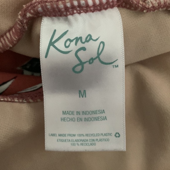 Kona Sol Mauve Floral Swimsuit - Picture 10 of 11